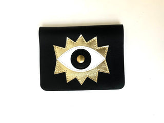 Eye leather wallet