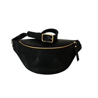 Large leather Fanny pack - Black